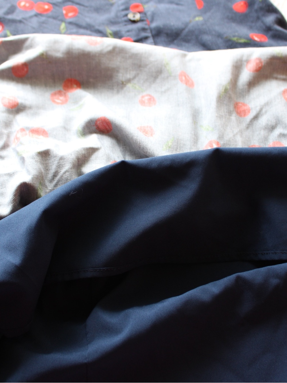 Navy Cherry Print Halter Sundress - Picture 12 of 13